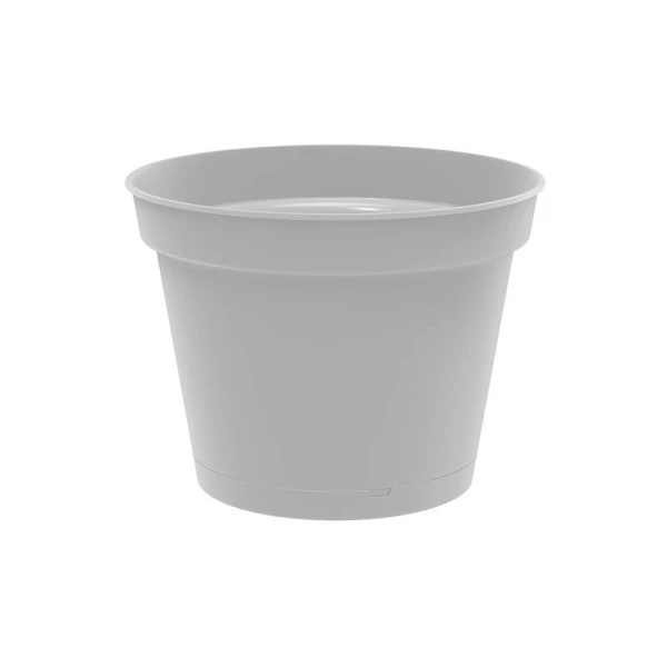 Горшок для цветов 2,3л 185мм пластик Mint с поддоном серый (21) 221612035/03