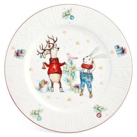 Тарелки мелкие набор 2шт 20см фарфор Winter Story десертные (18)
