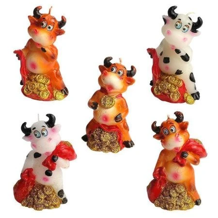 Свеча парафин Корова / Бык 4*9*4см (8 видов) (144)