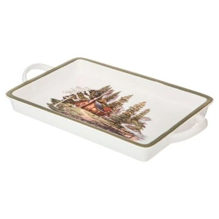 Блюдо с ручками 35,5*20*4см фарфор Family House (12)