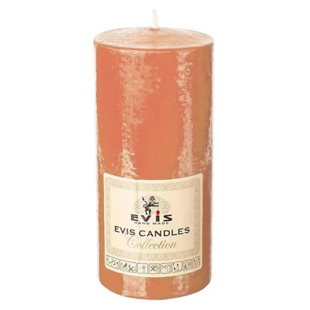 Свеча парафиновая цилиндрическая d7см h15см лососевый (6)