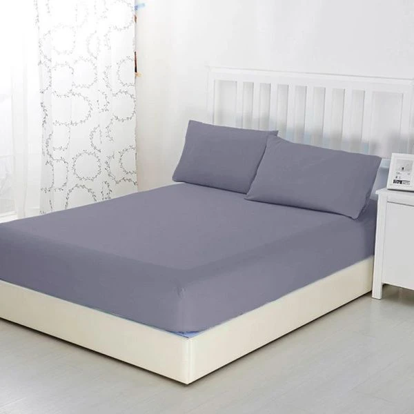 Простыня на резинке 200*200*20 трикотаж Графит