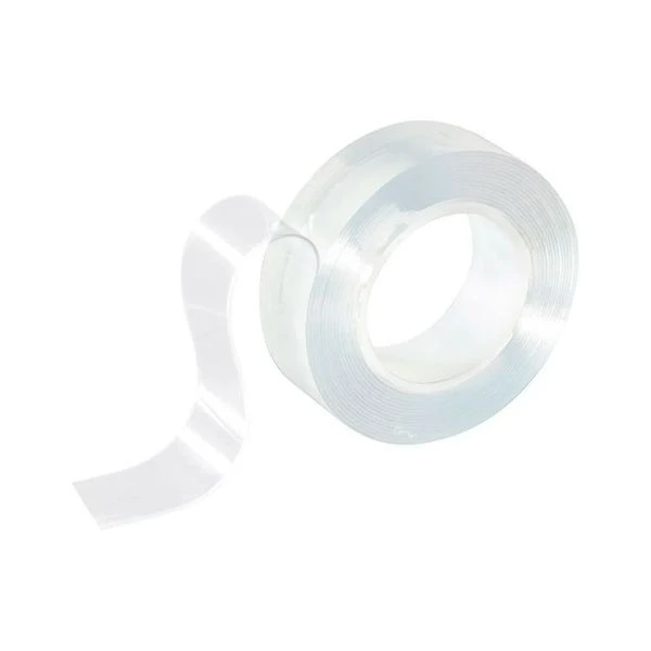 Лента клейкая двусторонняя 20мм*1м многоразовая прозрачная (240)