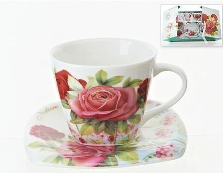 Кофейный набор 12пр 90мл ЦВЕТОЧНЫЙ ПРЕЗЕНТ подар.уп. (12)