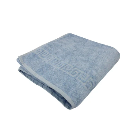 Полотенце махровое 100*180см молочно-голубой 430г