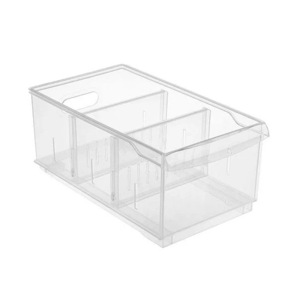 Контейнер универсальный 5,5л 16,5*30,5*12,9см пластик ROLLY прозрачный на роликах (9)