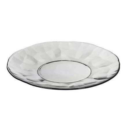 Тарелка мелкая 20см стекло BLACK DIAMOND десертная (6)