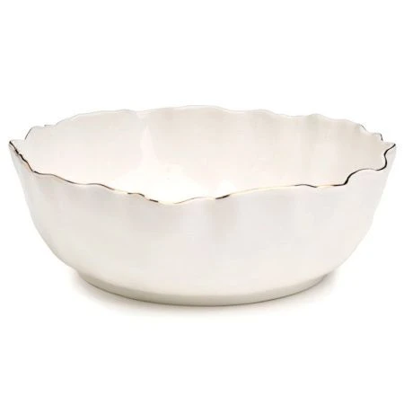 Салатник 1700мл 23*7,5см фарфор Charm с золотой отводкой (18)