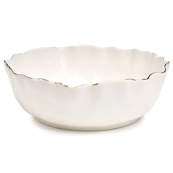 Салатник 1700мл 23*7,5см фарфор Charm с золотой отводкой (18)