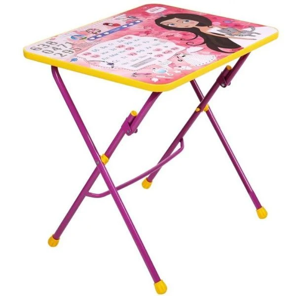 Стол детский складной 60*45*58см влагост.пластик МАЛЕНЬКАЯ ПРИНЦЕССА с подстав. д/ног Никки СУ1(1) Стол детский складной 60*45*58см влагост.пластик МАЛЕНЬКАЯ ПРИНЦЕССА с подстав. д/ног Никки СУ1(1)