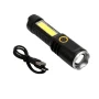 Фонарь ручной аккумуляторный, 5 Вт, 400 мАч, XPE, COB, zoom, 4 режима, 13,5*4*4см, Type-C