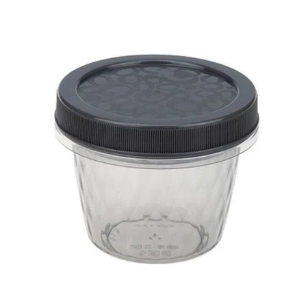 Емкость для сыпучих продуктов 300мл пластик РОЛЛ графитовый (24)
