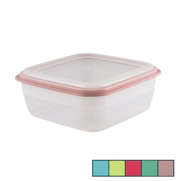 Контейнер пищевой 2,2л 200*200*90мм пластик ПРЕМИУМ квадратный (34)