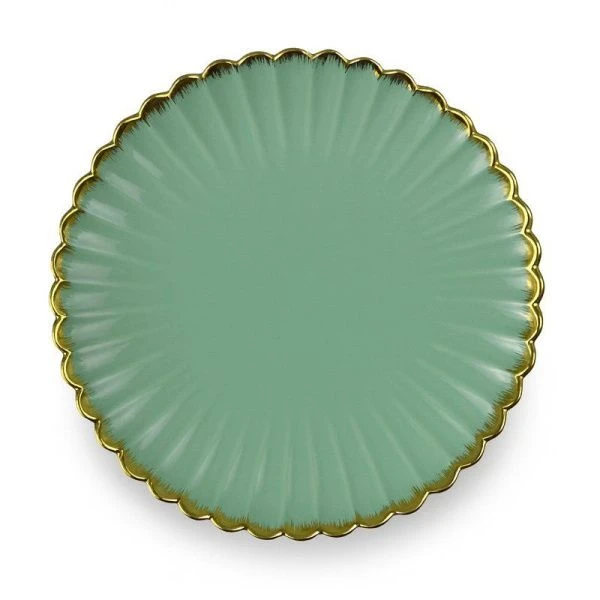 Тарелка мелкая 25см керамика RILEY мятный десертная