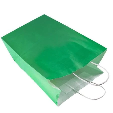 Пакет бумажный с кручеными ручками 26*34*15смм зеленый (200) Пакет бумажный с кручеными ручками 26*34*15смм зеленый (200)