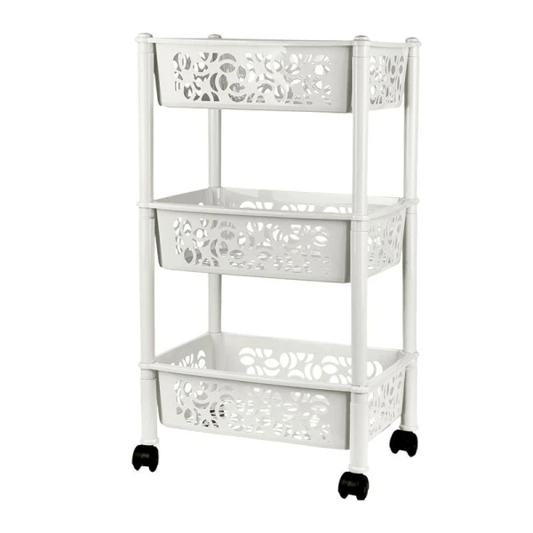 Этажерка прямая 3 секции 370*290*160мм пластик Light белое облако (10)