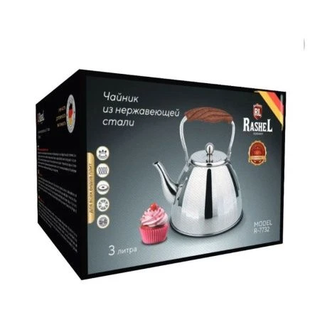 Чайник со свистком 3л нерж.сталь (12)