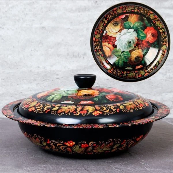 Миска 3л эмаль с крышкой ER-529 (60)