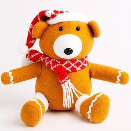 Фигурка новогодняя МЕДВЕДЬ 29*34*18см текстиль JC-16821 (36)