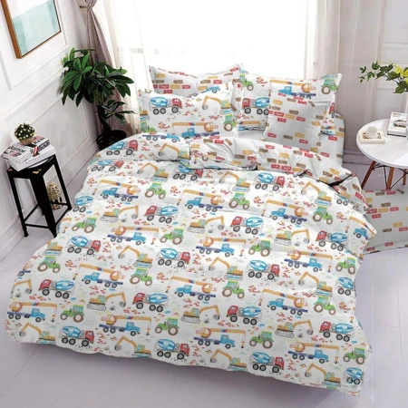 КПБ 1,5сп поплин 100% хлопок Lime Time TEENS (пр.150*220, под.145*215, нав.70*70) рис. Строитель