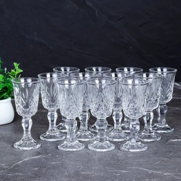 Рюмки набор 12шт 20мл стекло SWA (24)