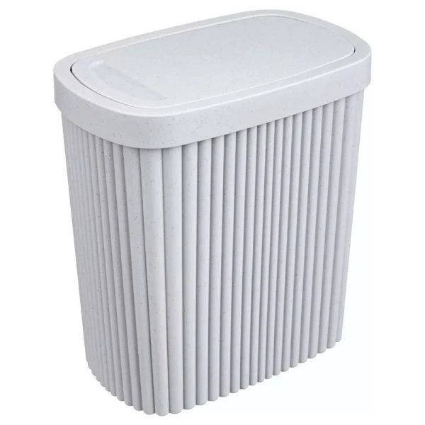 Контейнер для мусора 1,9л 225*140*253мм пластик VELVET светло-серый флэк с подвижной крышкой (8) Контейнер для мусора 1,9л 225*140*253мм пластик VELVET светло-серый флэк с подвижной крышкой (8)