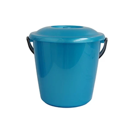 Ведро 3л пластик СОЛО бирюзовое перламутровое с крышкой С630КБИР (13)