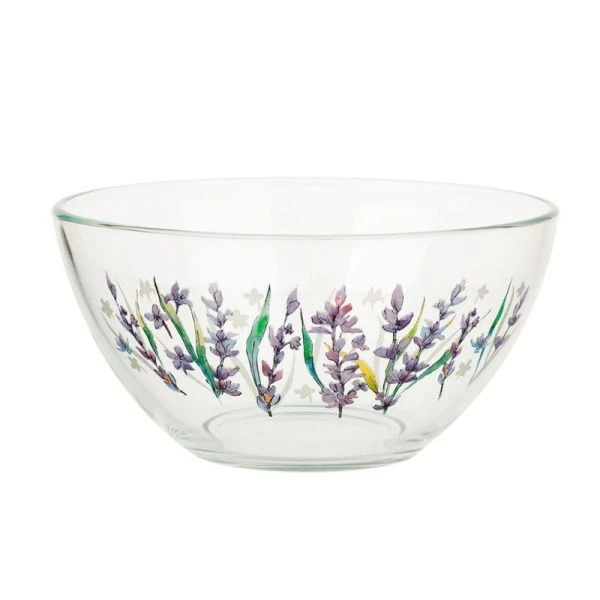Салатник 16см 800мл стекло Гладкий средний ЛАВАНДА (12)