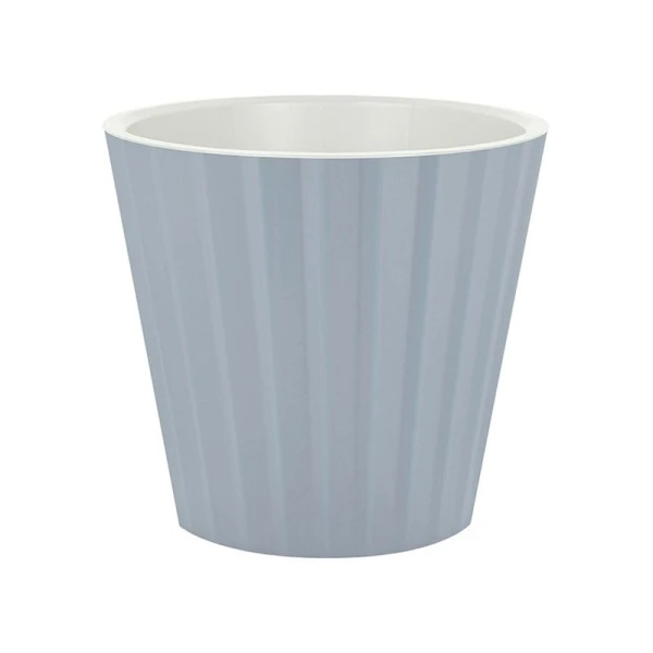 Горшок для цветов 15,8л 320мм пластик Sand утренний туман на колесиках  (4)