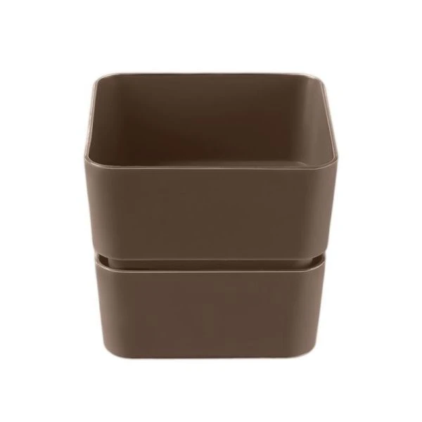 Кашпо 450мл 8,6*9,6*9,6см пластик ФИОРИ трюфель (24) Кашпо 450мл 8,6*9,6*9,6см пластик ФИОРИ трюфель (24)