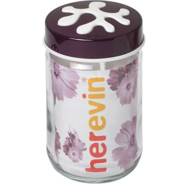 Банка для сыпучих продуктов 720мл стекло HEREVIN h150 фиолетовая (12)