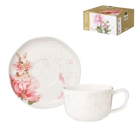 Чайный набор 2пр фарфор Sunday на 1 персону 250мл (24)