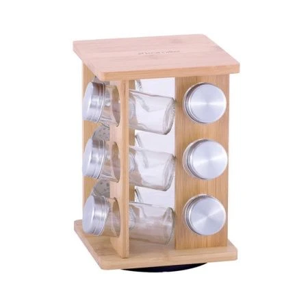 Набор для специй 12пр нерж.сталь/стель на прямоугольной подставке (4)