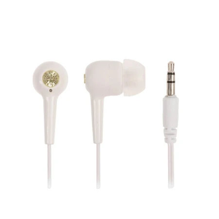 Наушники вакуумные пластик LuazON Брилиант W-02 белые (50/500)