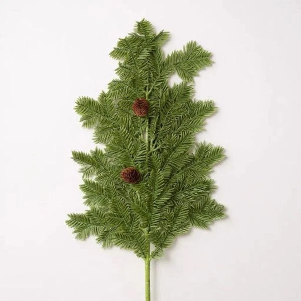 Ветка искусственная Елка с шишками 64см SD8206 (100/500)