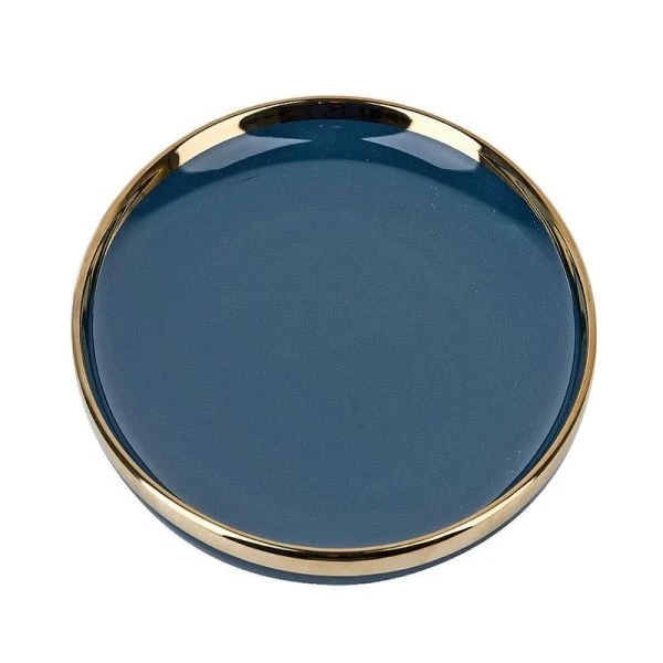 Тарелка мелкая 20,5см фарфор Royal line. Midnight Blue (48)