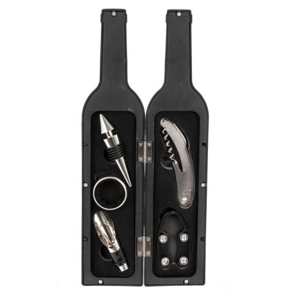 Набор для вина 5пр (штопор, пробка, каплеуловитель, срезатель фольги, аэратор) 7*7*32,5см