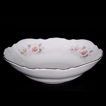 Салатник набор 6шт 19см БЕРНАДОТТ СЕРАЯ РОЗА платина  50678J1Z5396021