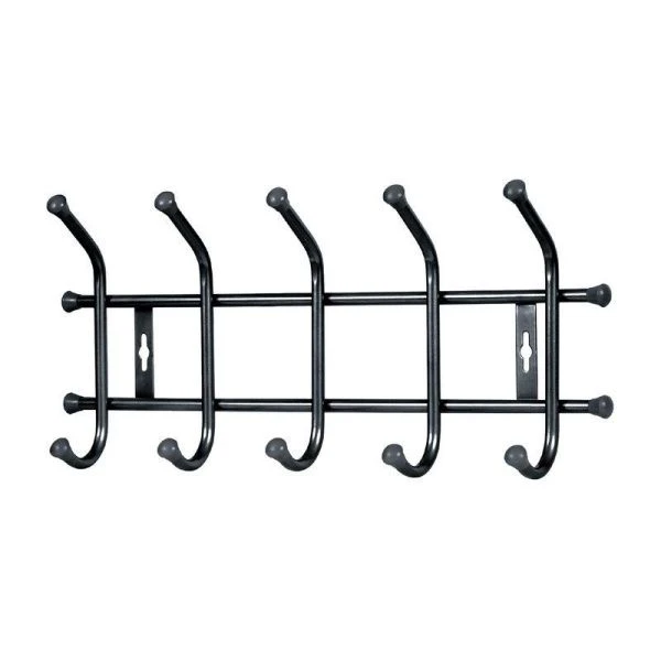 Вешалка 5 крючков настенная 495*215мм металл черная ВНТ5 (5)