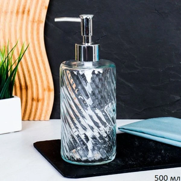 Дозатор для жидкого мыла 500мл 19см стекло GKR1(48)