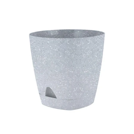 Горшок для цветов 650мл 11см пластик Amsterdam светлый камень с прикорневым поливом (12)