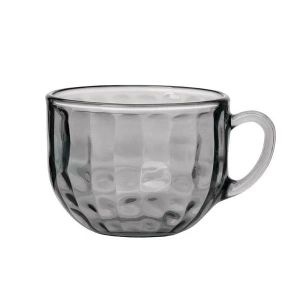 Бульонница 670мл стекло BLACK DIAMOND с ручкой (12)