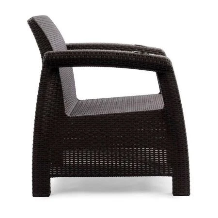 Кресло 73*70*79см пластик РОТАНГ-ПЛЮС мокко (1)