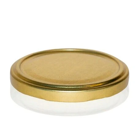 Крышка жестяная ТВИСТ-ОФФ 82 однотонная золотая (500)