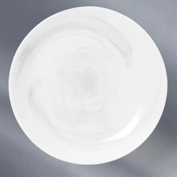 Тарелка мелкая 19см стеклокерамика ДИВАЛИ МАРБЛ БЕЛЫЙ десертная Q8815 (24)