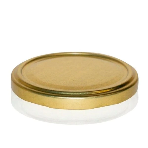 Крышка жестяная ТВИСТ-ОФФ 82 однотонная золотая (500)