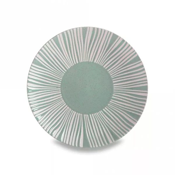 Тарелка мелкая 20,5см фарфор Solaris серо-зеленая в крапинку Линии десертная MW602-AX0315 (24)