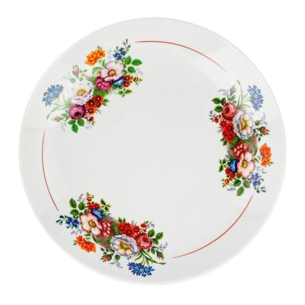 Блюдо для пиццы 30см фарфор БУКЕТ ЦВЕТОВ (5)
