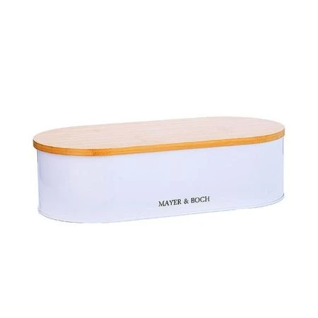 Хлебница 44*21*12,3см.сталь/бамбук МВ29907 (4)