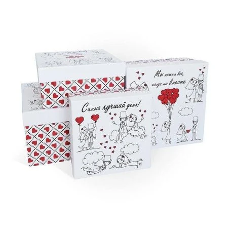 Коробка подарочная Свадебная коллекция 230x230x130